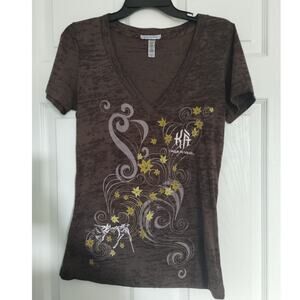 Cirque Du Soleil Women's Size XL Brown KA MGM Grand Las Vegas NV Graphic T-Shirt